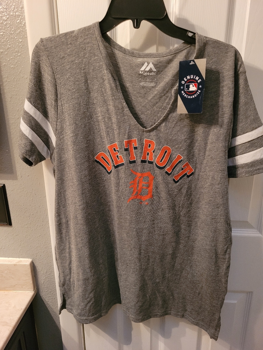 Majestic Women's Detroit Tigers baseball shirt #baseball Sz L